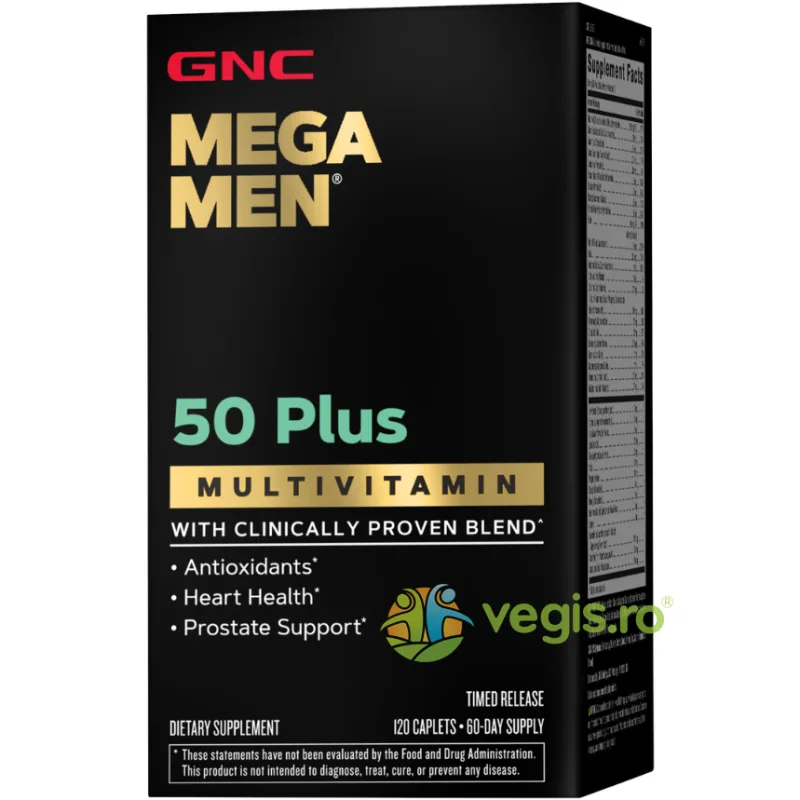 Complex de Multivitamine pentru Barbati Mega Men 50 Plus 120tb GNC — preț și oferte