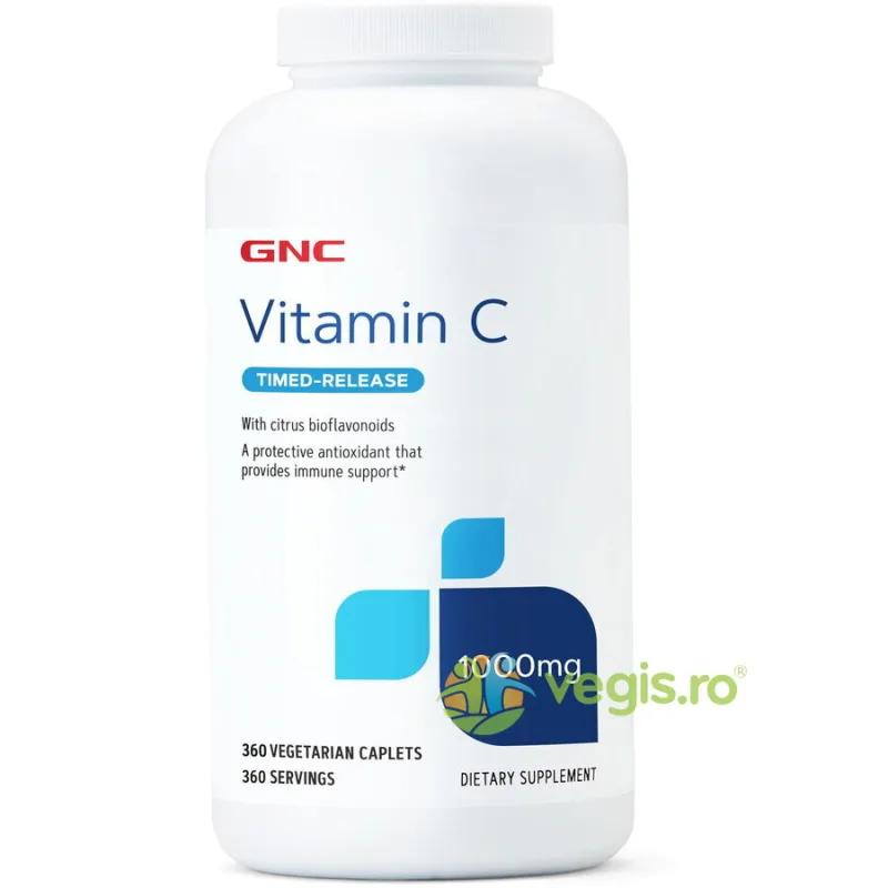 Vitamina C 1000mg cu Bioflavonoide si Pulbere de Macese 360tb GNC — preț și oferte
