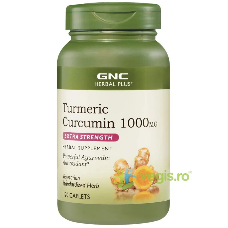 Turmeric Curcumin 1000mg Herbal Plus 120tb GNC — preț și oferte