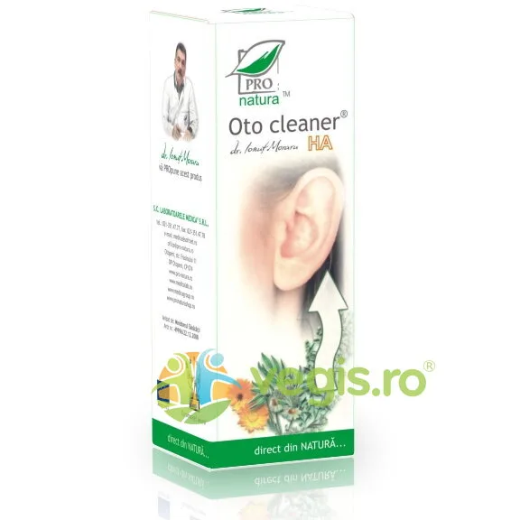 Solutie pentru Igiena Urechii cu Acid Hialuronic Oto Cleaner 50ml Medica - Pro Natura — preț și oferte