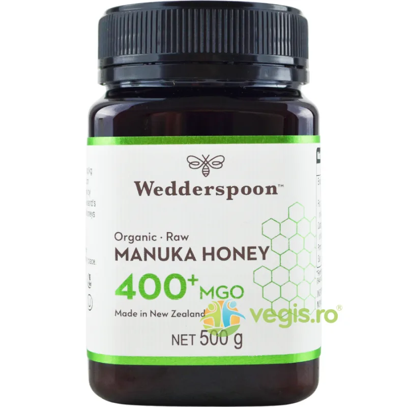 Miere de Manuka MGO 400+ RAW Ecologica/Bio 500g WEDDERSPOON — preț și oferte
