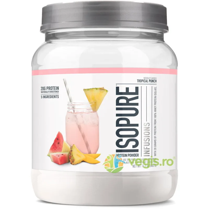 Proteina Izolata din Zer cu Aroma de Punch Tropical 400g THE&nbsp;ISOPURE&nbsp;COMPANY — preț și oferte