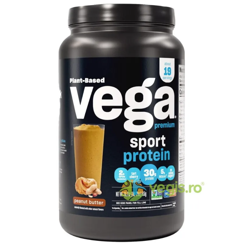 Proteina Vegetala Premium cu Aroma de Unt de Arahide Vega Sport 815g SEQUEL&nbsp;NATURALS — preț și oferte