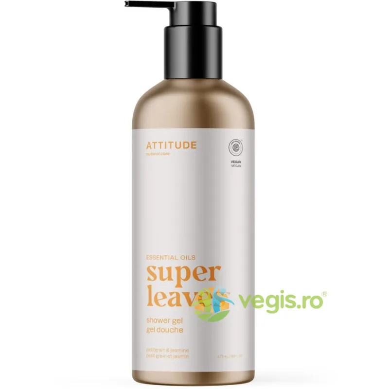 Gel de Dus cu Aroma de Petitgrain si Jasmine Super Leaves 473ml ATTITUDE — preț și oferte