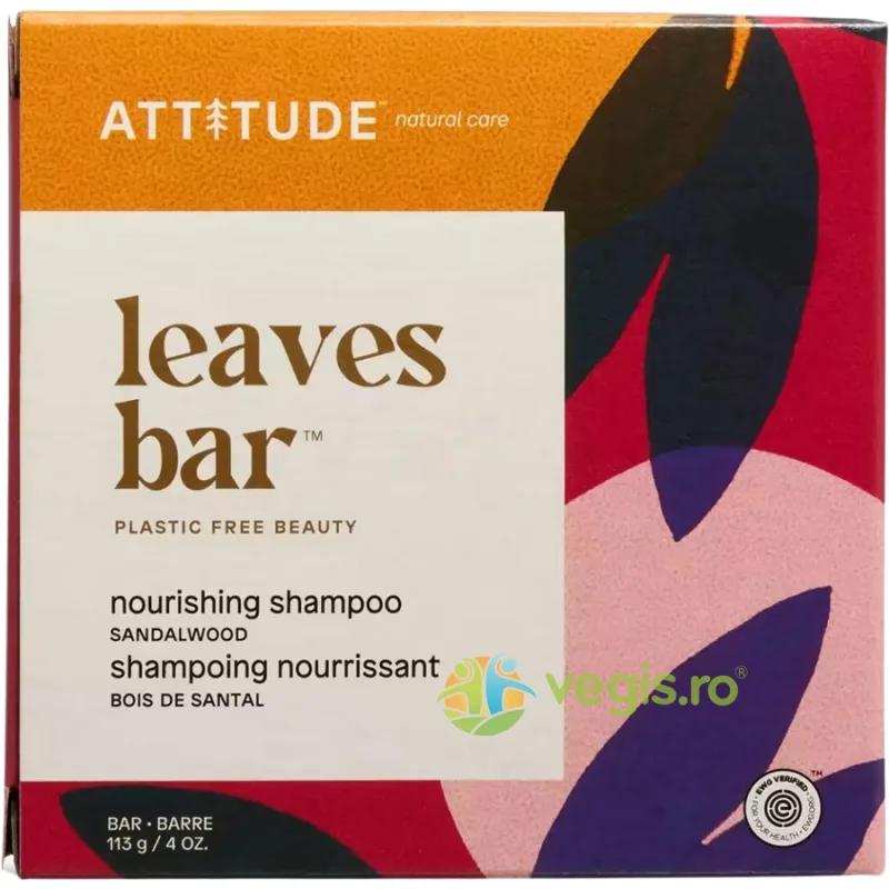 Sampon Solid Nutritiv cu Lemn de Santal 113g ATTITUDE — preț și oferte