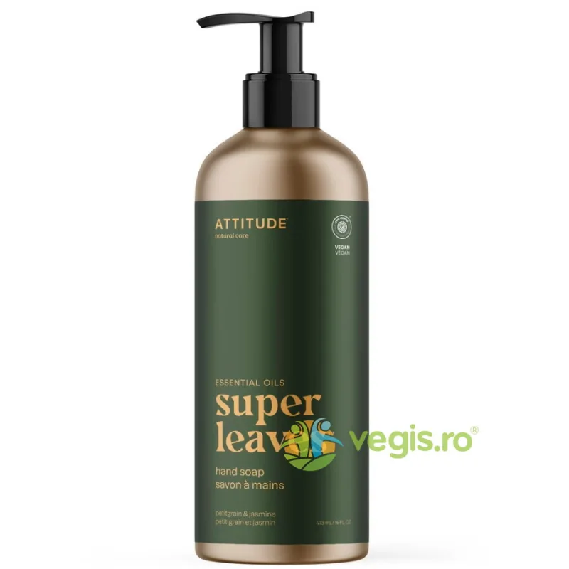 Sapun de Maini cu Petitgrain si Iasomie Super Leaves 473ml ATTITUDE — preț și oferte