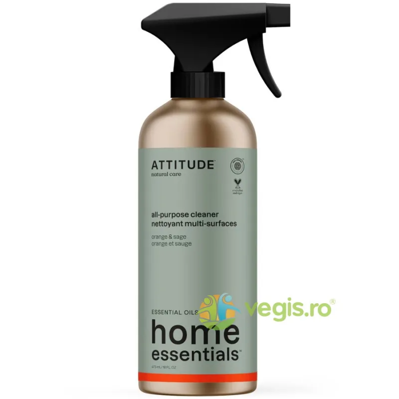 Solutie de Curatat Universala cu Portocala si Salvie 473ml ATTITUDE — preț și oferte