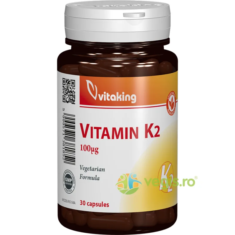 Vitamina K2 100mcg 30cps vegetale VITAKING — preț și oferte