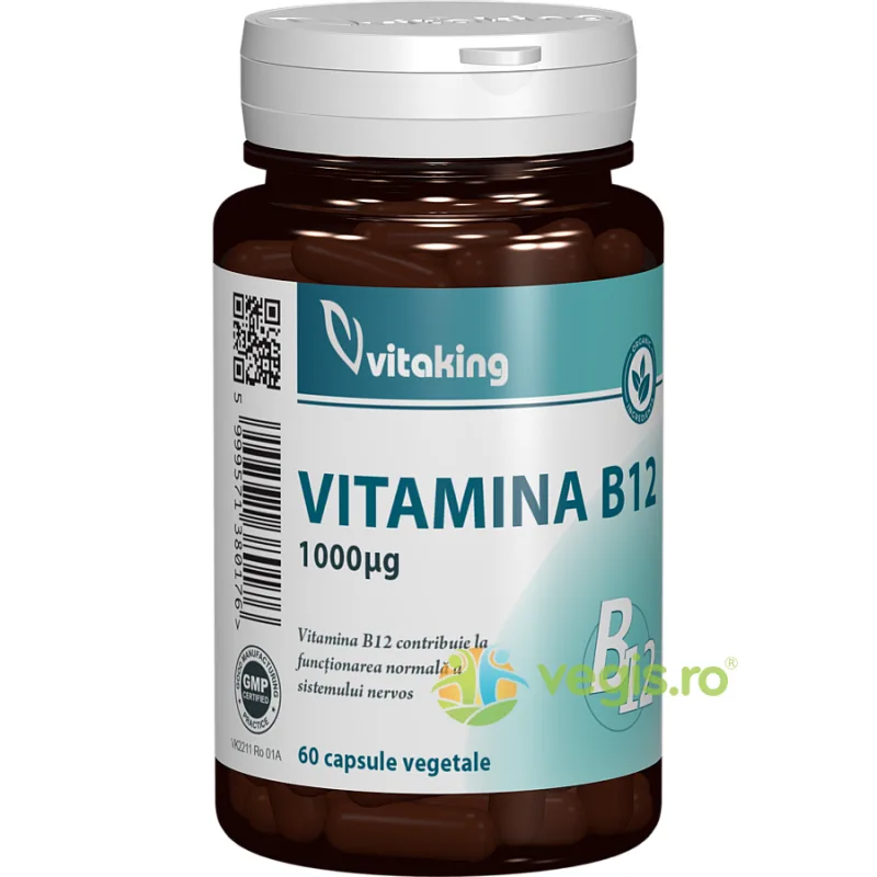 Vitamina B12 1000mcg 60cps vegetale VITAKING — preț și oferte
