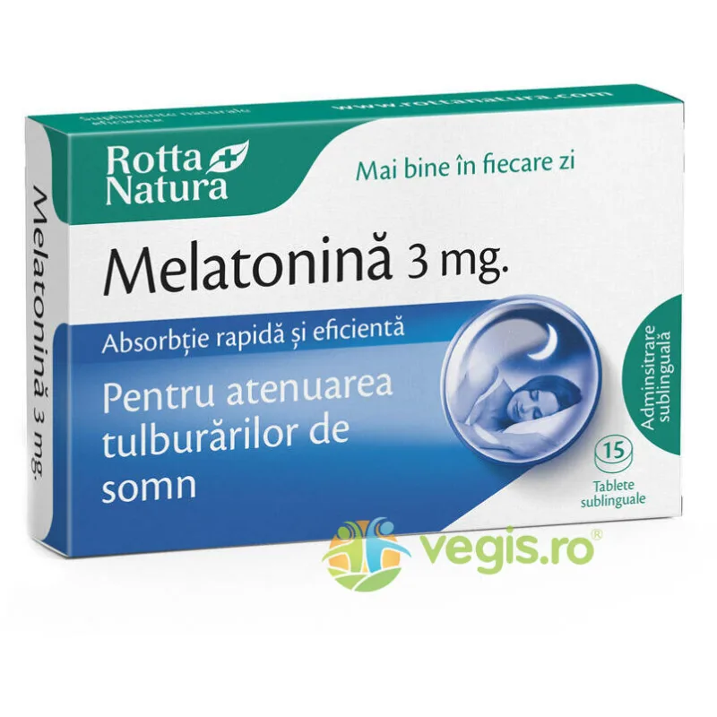 Melatonina 3mg 15cpr ROTTA NATURA — preț și oferte