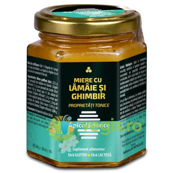 Miere cu Lamaie si Ghimbir 240g APICOLSCIENCE — preț și oferte