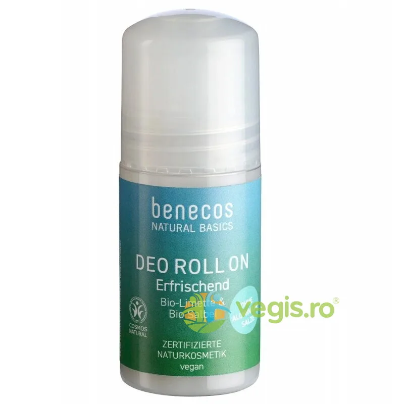 Deodorant Natural Roll-On cu Extract de Lime si Salvie 50ml BENECOS — preț și oferte