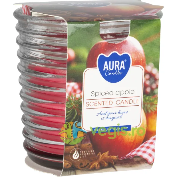 Lumanare Parfumata in Pahar Spirala Spiced Apple BISPOL — preț și oferte