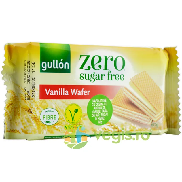 Napolitane cu Vanilie fara Zahar 60g GULLON — preț și oferte