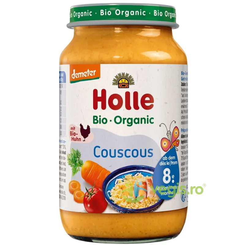 Cus Cus cu Legume pentru Copii +8 Luni Ecologic/Bio 220g HOLLE — preț și oferte
