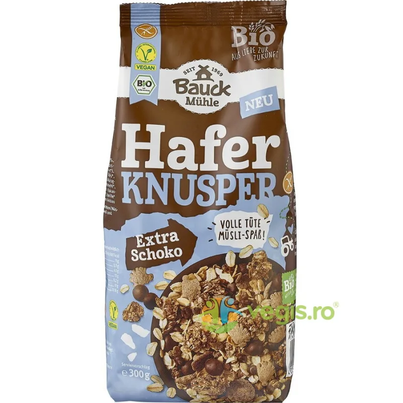 Musli Crocant cu Ovaz si Extra Ciocolata fara Gluten Ecologic/Bio 300g BAUCKHOF — preț și oferte
