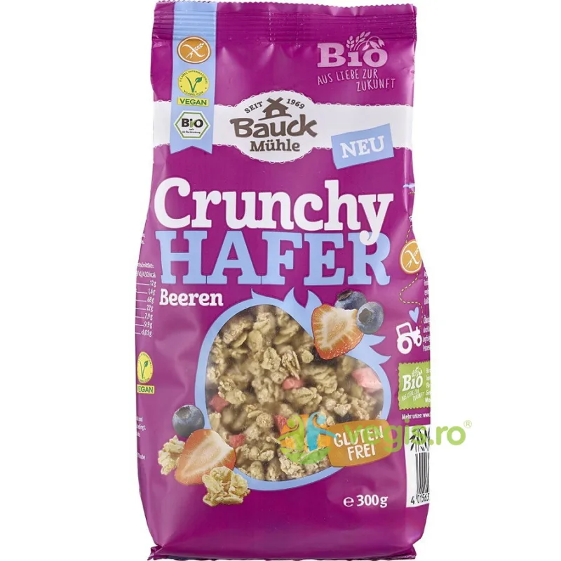 Musli Crocant cu Ovaz si Fructe de Padure fara Gluten Ecologic/Bio 300g BAUCKHOF — preț și oferte