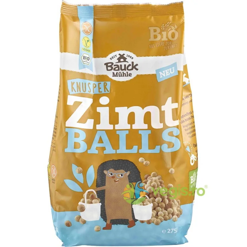 Bilute Crocante de Ovaz cu Scortisoara fara Gluten Ecologice/Bio 275g BAUCKHOF — preț și oferte