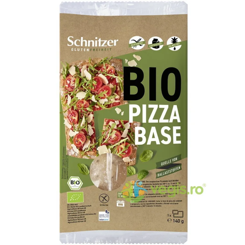 Blat pentru Pizza fara Gluten Ecologic/Bio 140g SCHNITZER — preț și oferte