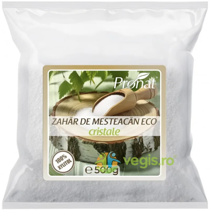 Zahar de Mesteacan Cristale (100% Xylitol) Ecologic/Bio 500g PRONAT — preț și oferte