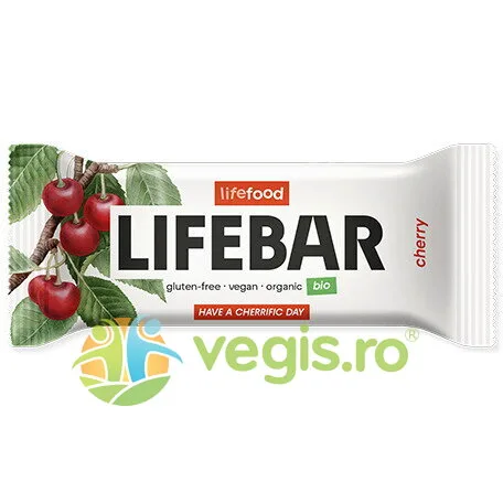 Baton Raw cu Cirese Ecologic/Bio 40g LIFEFOOD — preț și oferte
