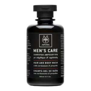 Gel de spalare corp si par pentru barbati, 250 ml, Apivita