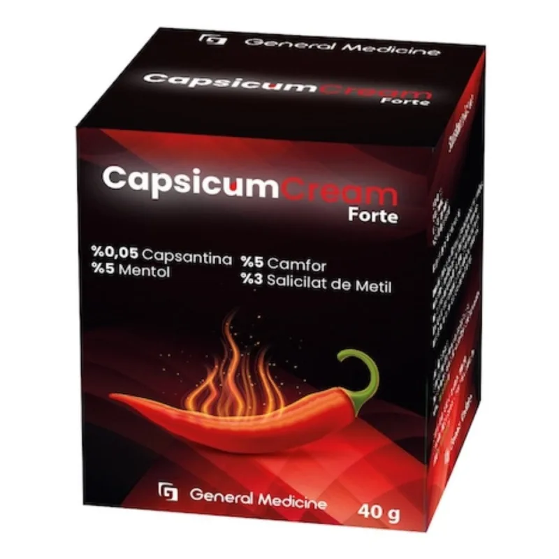 Crema Capsicum forte cu ardei iute, 40g TURDA PHARM — preț și oferte