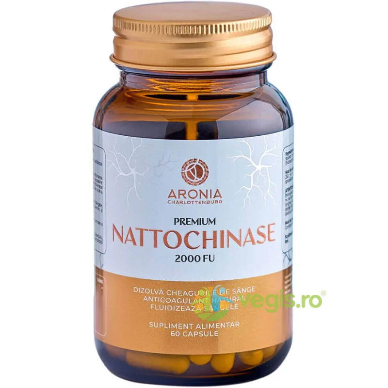 Nattochinase 2000 FU - Sanatatea Inimii si Circulatia Sangelui 60cps Aronia Charlottenburg — preț și oferte