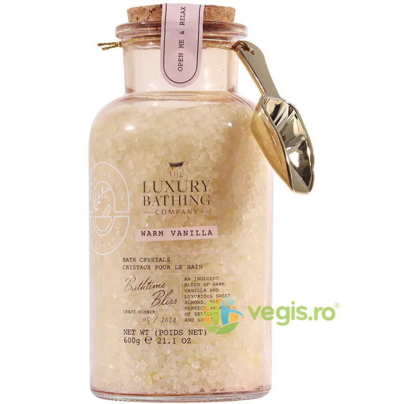 Cristale de Baie Bathtime Bliss Warm Vanilla 600g THE LUXURY BATHING COMPANY — preț și oferte