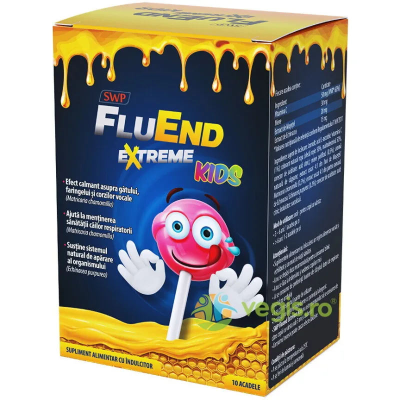 Fluend Extreme Kids Acadele 10buc SUN WAVE PHARMA — preț și oferte