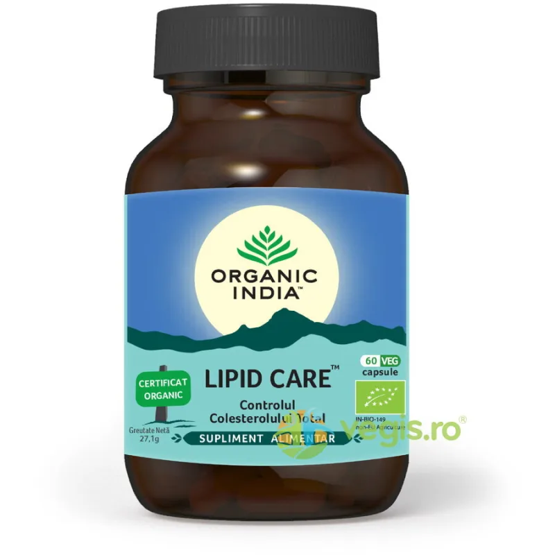 Lipid Care (Controlul Colesterolului)  Ecologic/Bio 60cps vegetale ORGANIC INDIA — preț și oferte