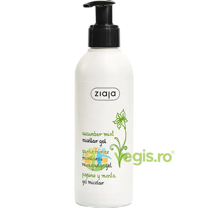 Gel Micelar cu Extract de Castravete Cucumber Mint 200ml ZIAJA — preț și oferte