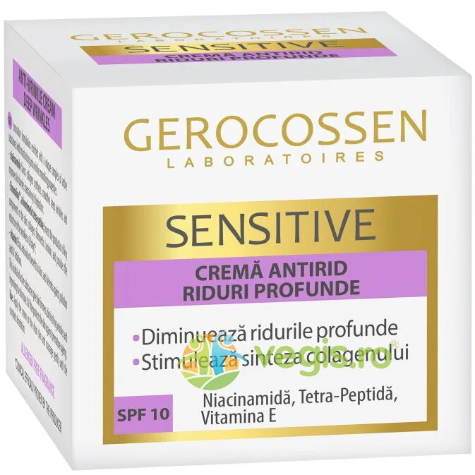 Crema Antirid pentru Riduri Profunde cu SPF10 Sensitive 50ml — preț și oferte