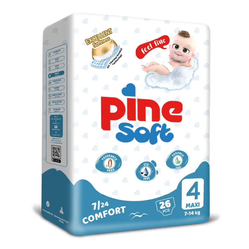 Scutece maxi Soft, 7-14 kg, 26 bucati, PINE — preț și oferte