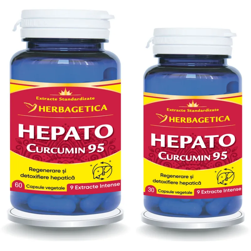Pachet Hepato Curcumin 95 60cps+30cps HERBAGETICA — preț și oferte