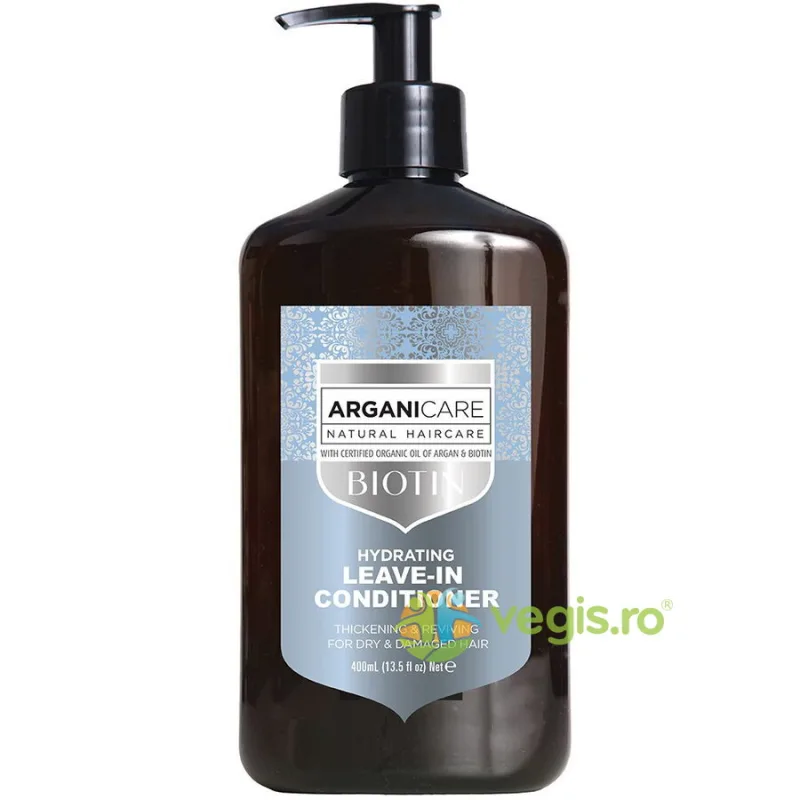 Balsam fara Clatire pentru Par Uscat sau Deteriorat cu Biotina 400ml ARGANICARE — preț și oferte