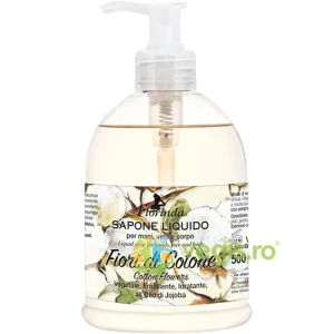 Sapun Lichid Vegetal Hidratant cu Parfum de Flori de Bumbac si Ulei de Jojoba 500ml