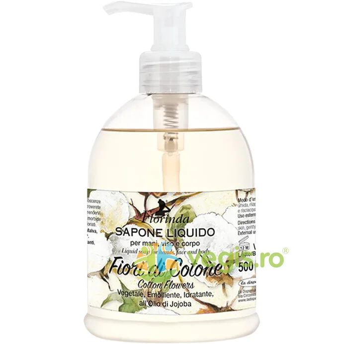 Sapun Lichid Vegetal Hidratant cu Parfum de Flori de Bumbac si Ulei de Jojoba 500ml LA DISPENSA — preț și oferte