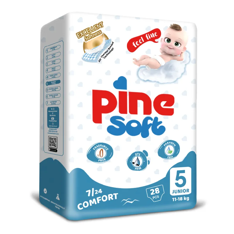 Scutece junior Soft, 11-18 kg, 28 bucati, PINE — preț și oferte