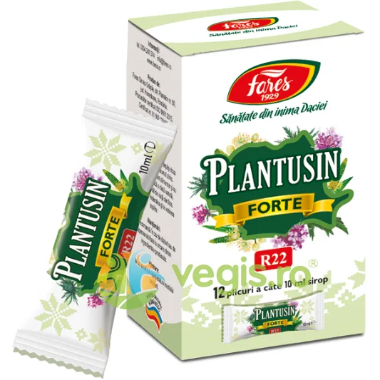 Sirop Plantusin Forte (R22) 12 plicuri x 10ml FARES — preț și oferte