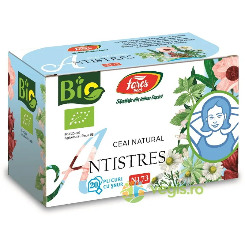 Ceai Antistres (N173) Ecologic/Bio 20dz FARES — preț și oferte