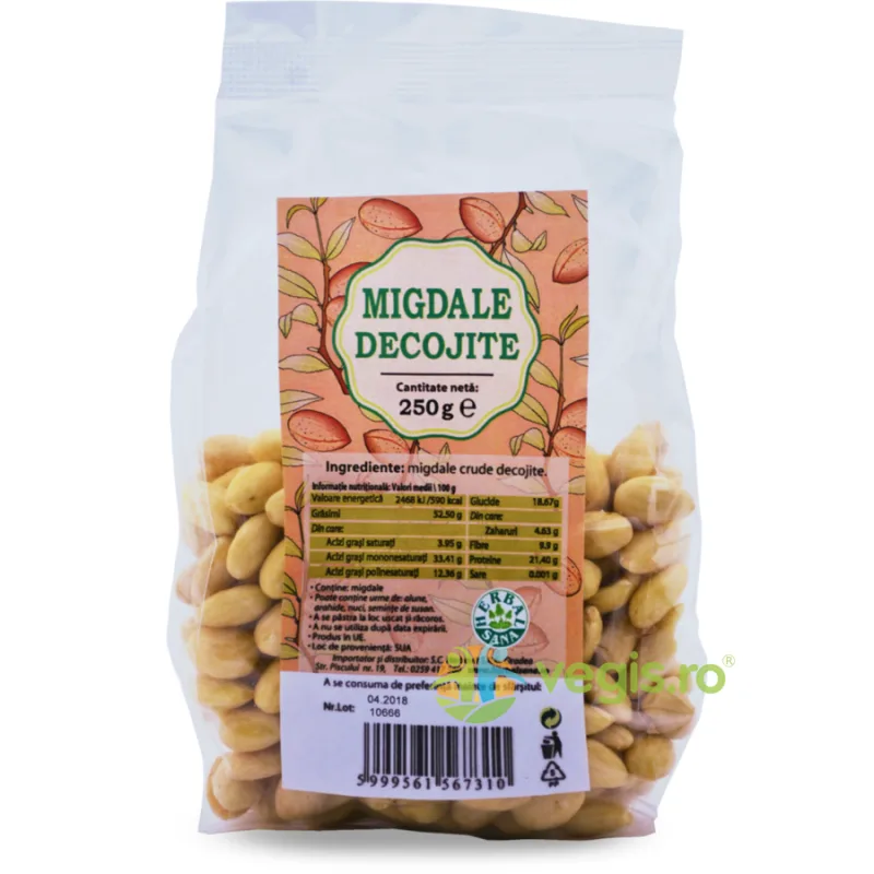 Migdale Crude Decojite 250g Herbavit — preț și oferte
