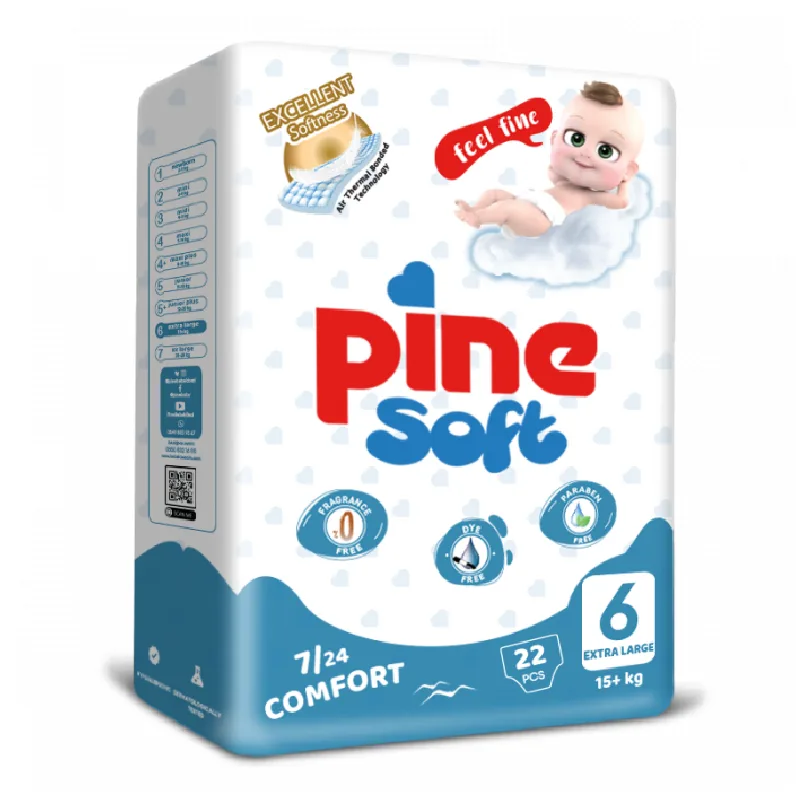 Scutece extra large Soft, 15+ kg, 22 bucati, PINE — preț și oferte