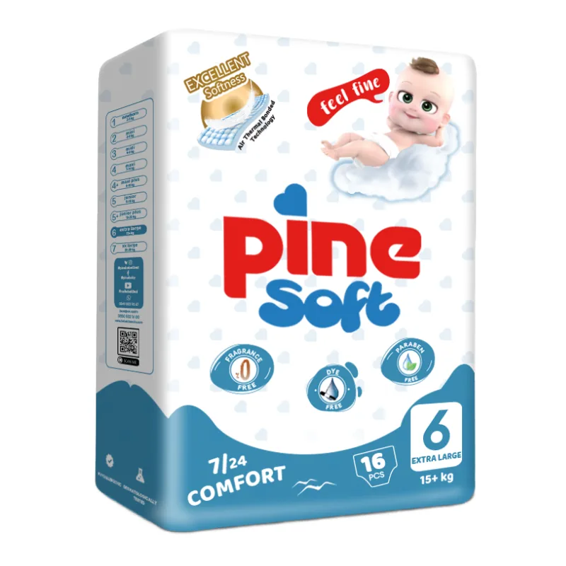 Scutece extra large Soft, 15+ kg, 16 bucati, PINE — preț și oferte