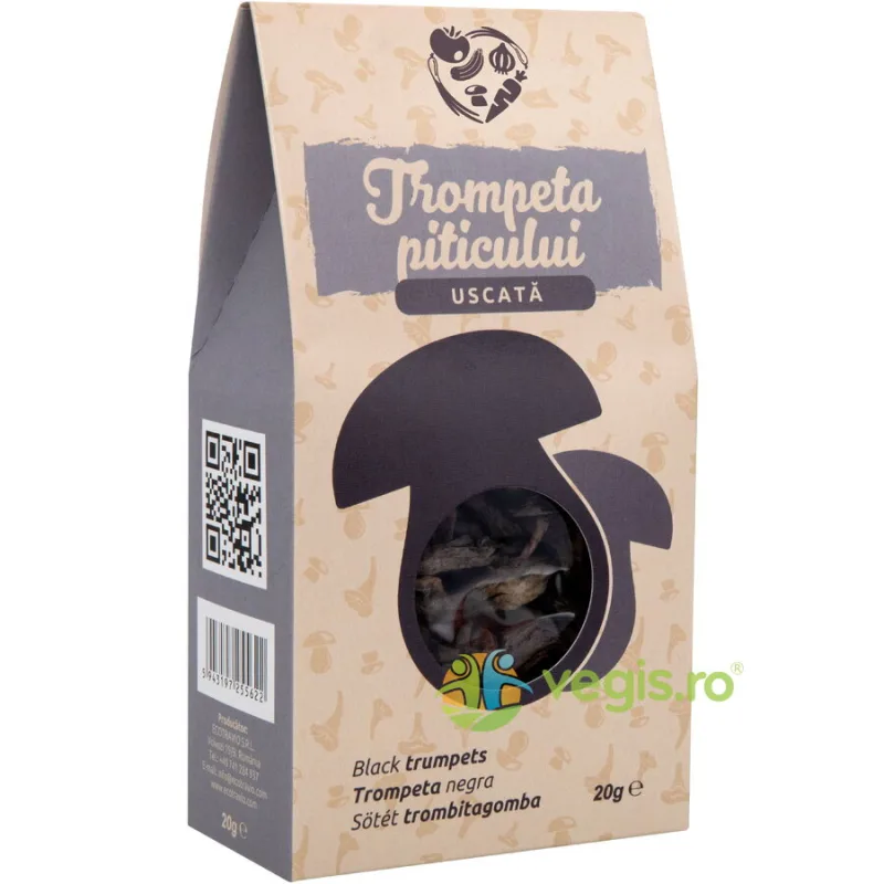Ciuperci Trompeta Piticului Uscata fara Gluten 20g ECOTRAVIO — preț și oferte