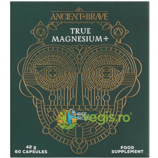 True Magnesium + Bisglicinat, Taurat, Malat 60cps Ancient and Brave — preț și oferte