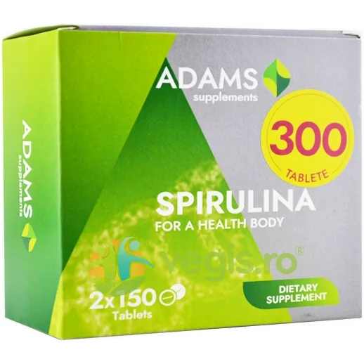 Spirulina 400mg 300tb (150tb+150tb) ADAMS VISION — preț și oferte