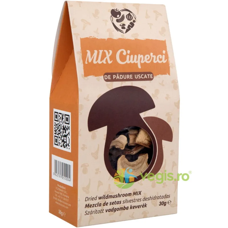 Mix de Ciuperci de Padure Uscate 30g ECOTRAVIO — preț și oferte