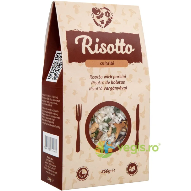 Risotto cu Hribi fara Gluten 250g ECOTRAVIO — preț și oferte