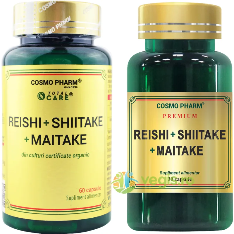 Pachet Reishi + Shiitake + Maitake 60cps + 30cps COSMO PHARM — preț și oferte